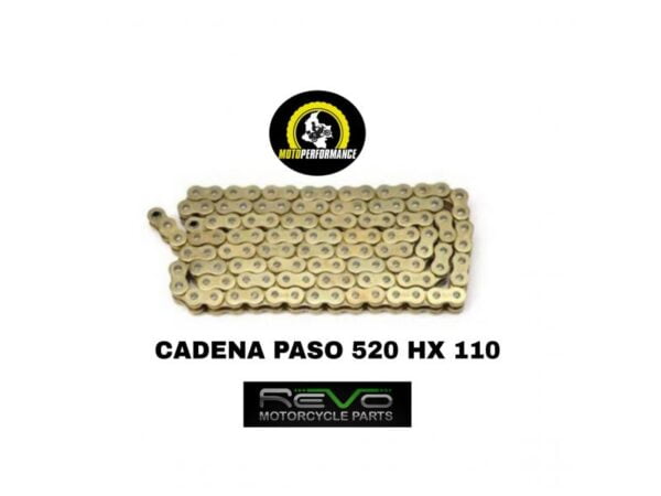 CADENA DORADA NEGRA PASO 520 HX 110