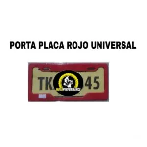 Porta placa color rojo