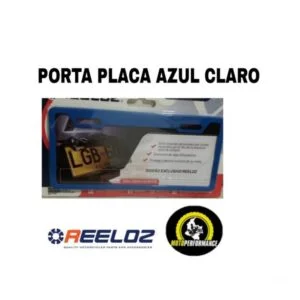 Porta placa reeloz azul celeste