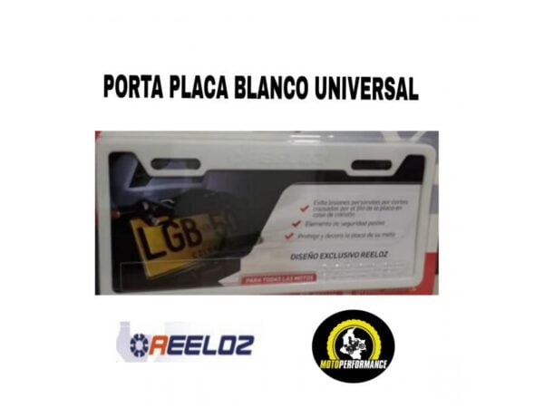 PORTAPLACA REELOZ BLANCO