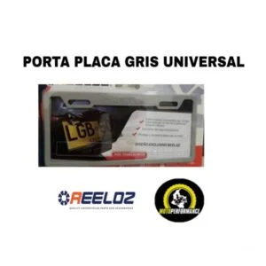 Porta placa reeloz gris
