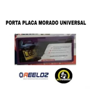 Porta placa reeloz morado