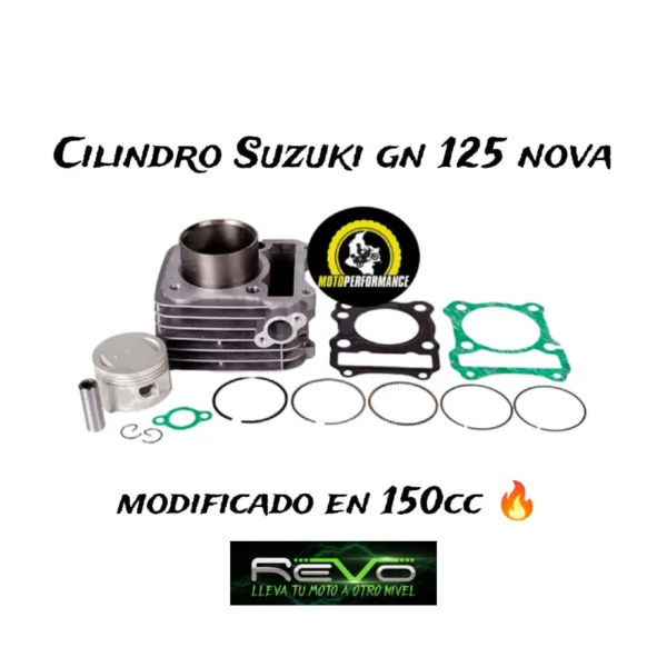 Cilindro Suzuki Gn 125 Nova en 150 cc Motoperformance